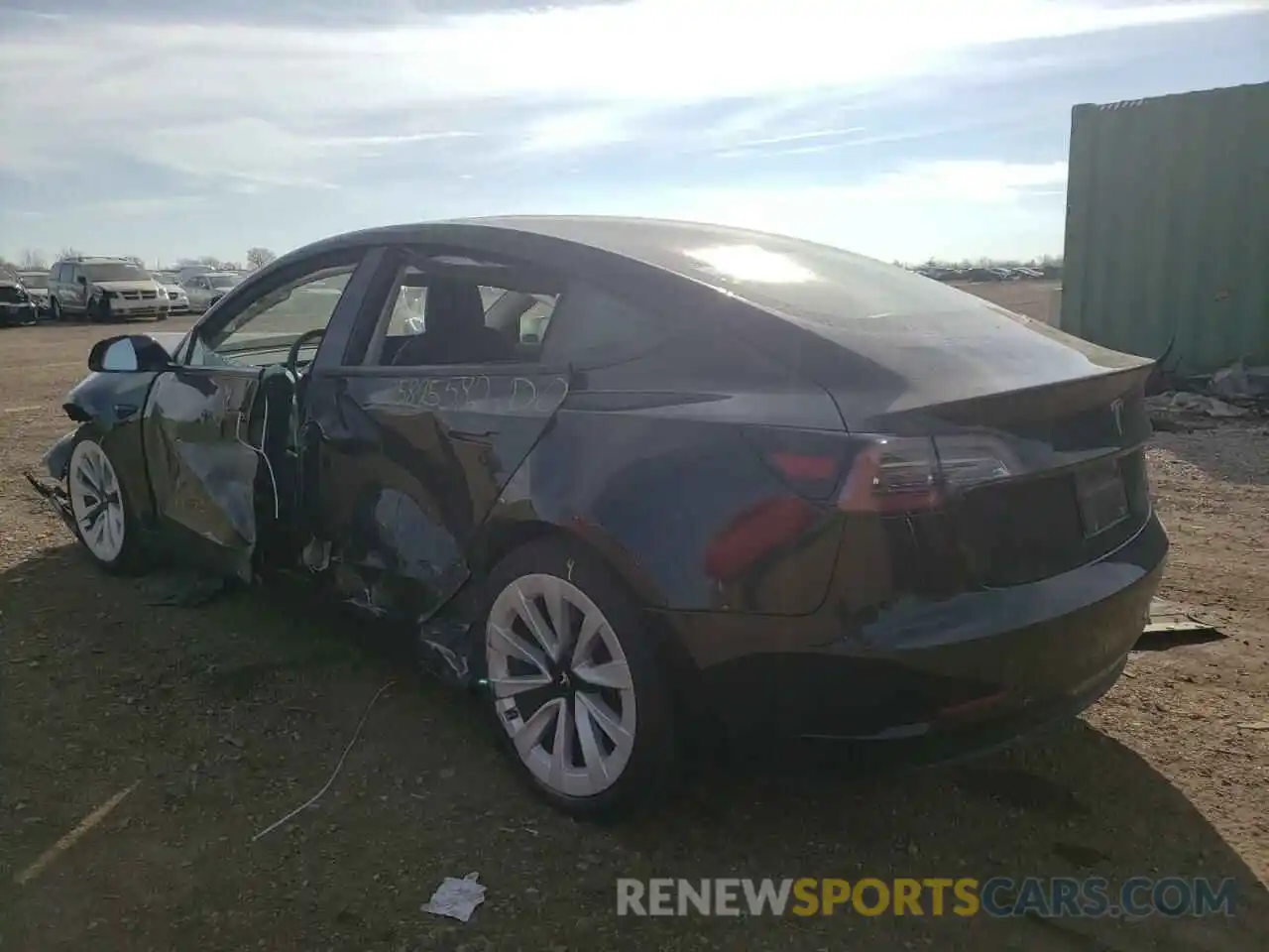 3 Photograph of a damaged car 5YJ3E1EA0MF908056 TESLA MODEL 3 2021