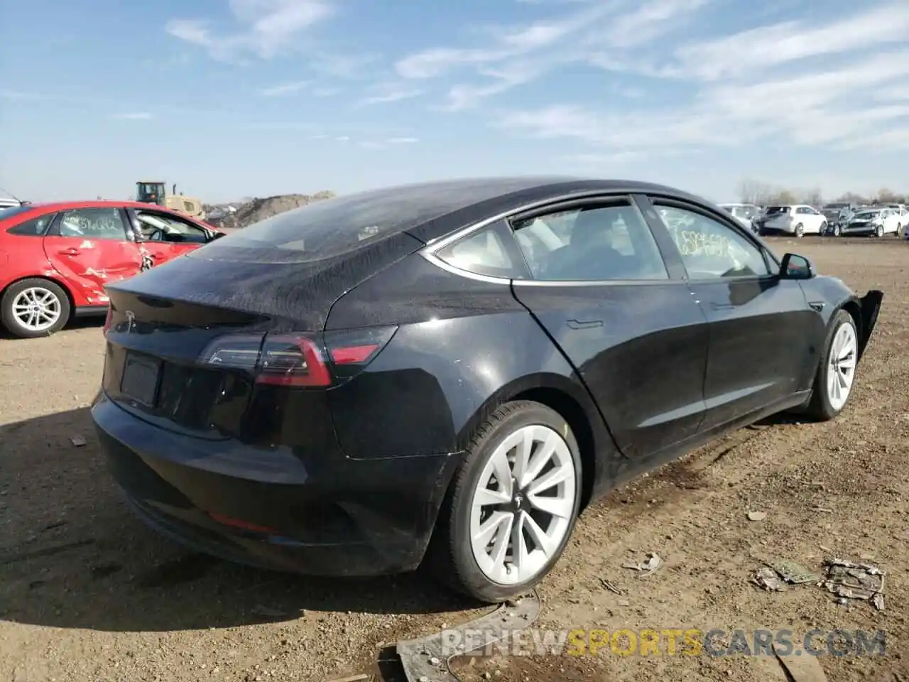 4 Photograph of a damaged car 5YJ3E1EA0MF908056 TESLA MODEL 3 2021