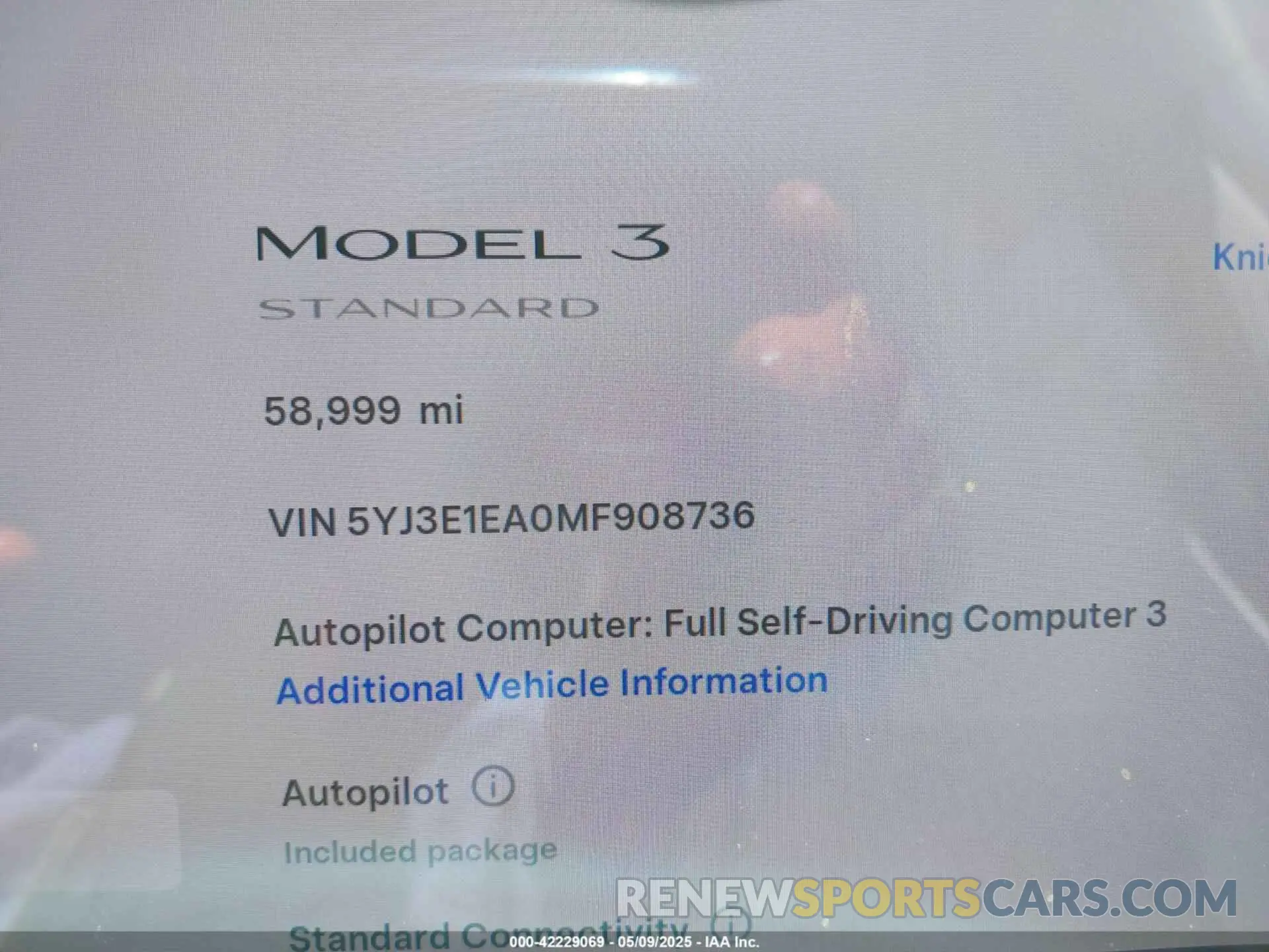 14 Photograph of a damaged car 5YJ3E1EA0MF908736 TESLA MODEL 3 2021