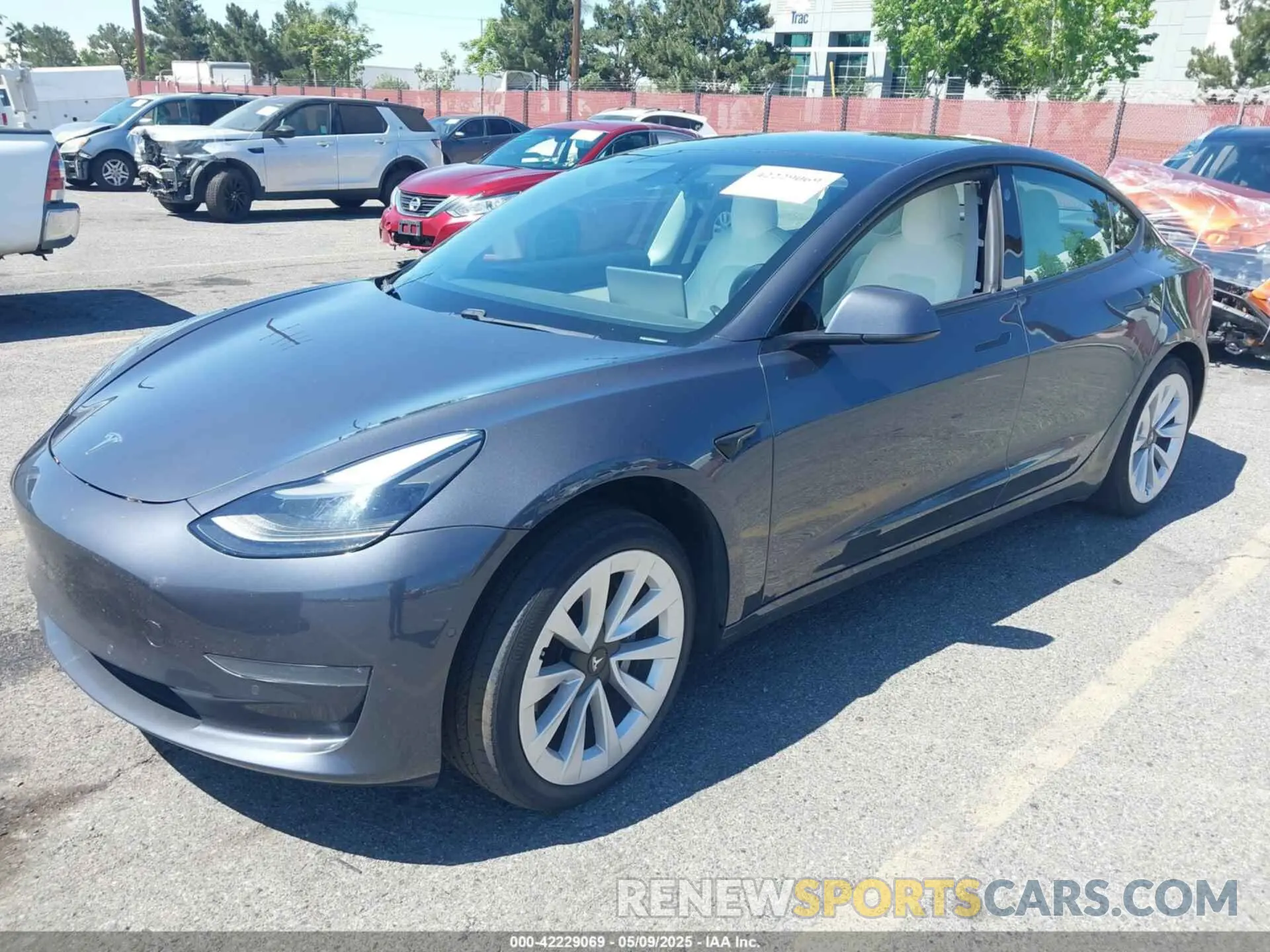 2 Photograph of a damaged car 5YJ3E1EA0MF908736 TESLA MODEL 3 2021