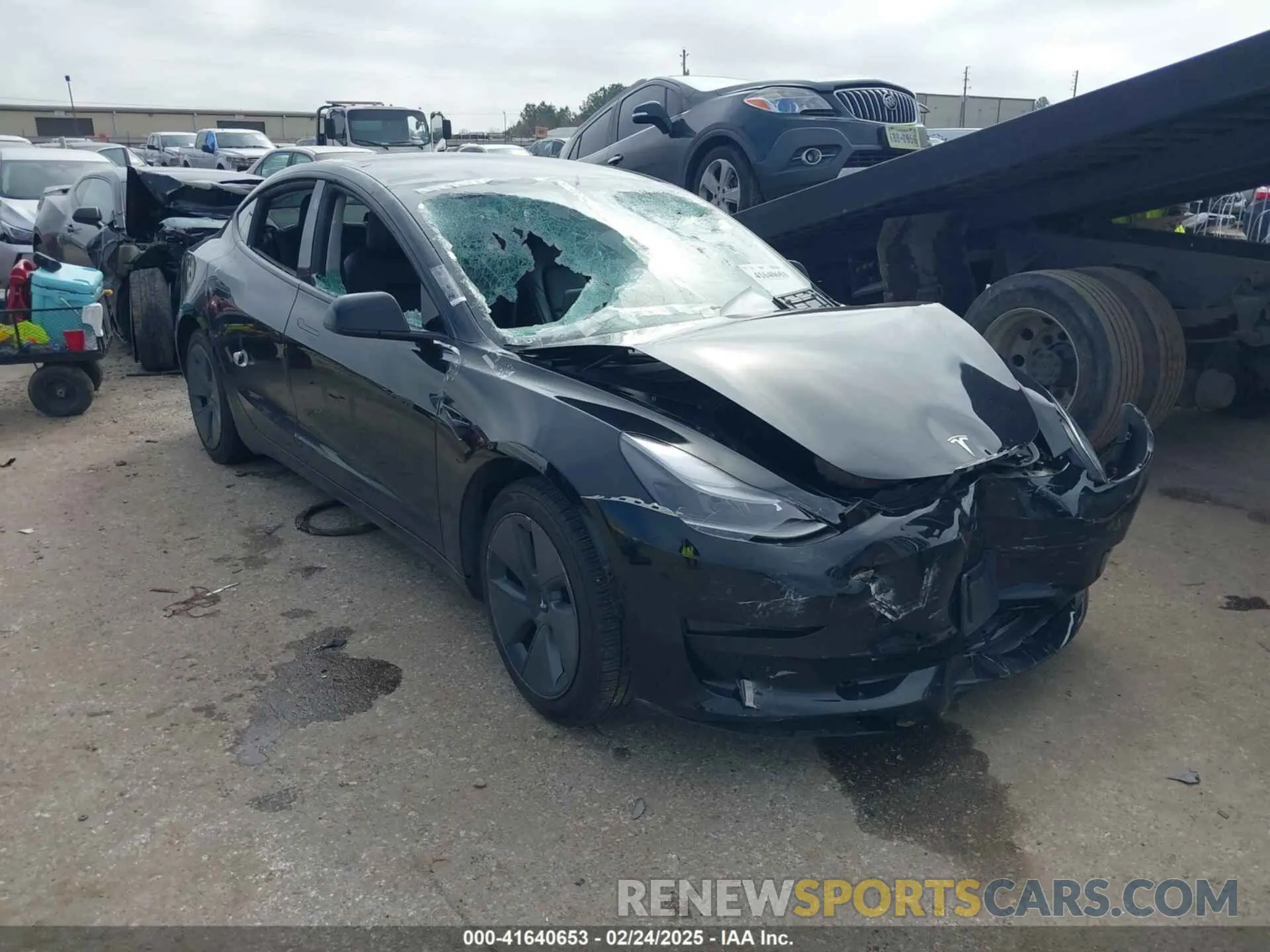 1 Photograph of a damaged car 5YJ3E1EA0MF911328 TESLA MODEL 3 2021