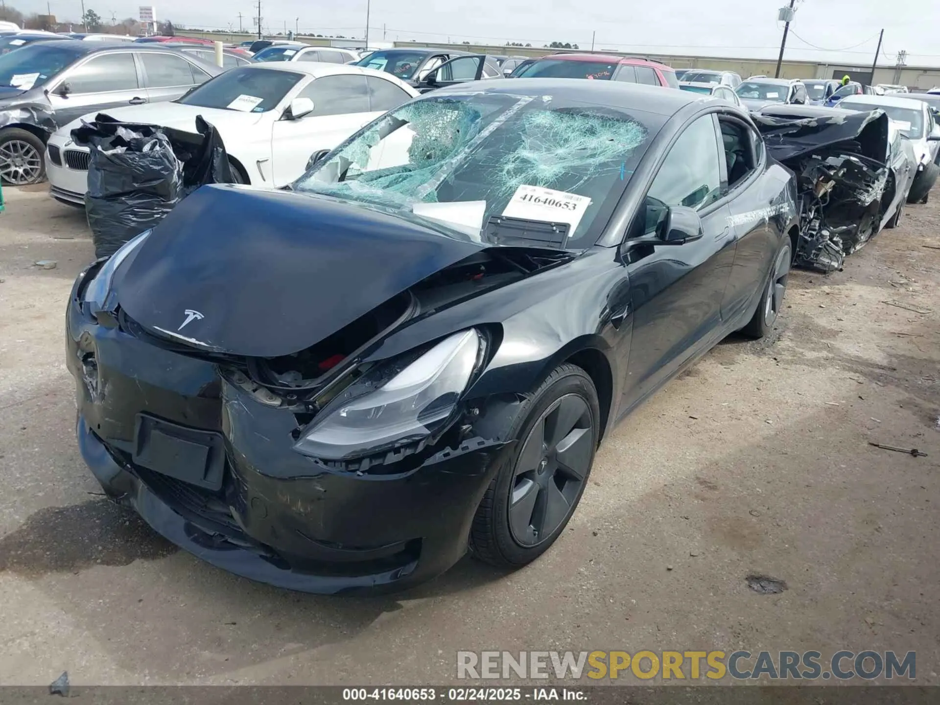 2 Photograph of a damaged car 5YJ3E1EA0MF911328 TESLA MODEL 3 2021