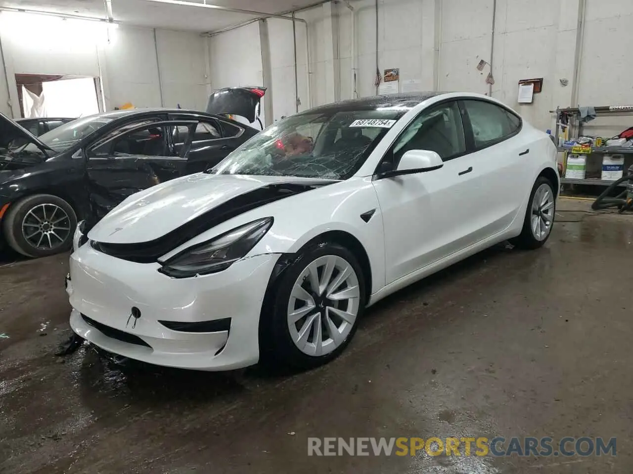 1 Photograph of a damaged car 5YJ3E1EA0MF913466 TESLA MODEL 3 2021