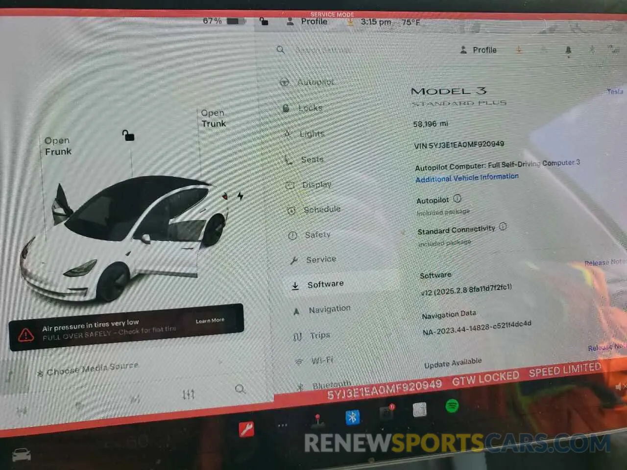 9 Photograph of a damaged car 5YJ3E1EA0MF920949 TESLA MODEL 3 2021