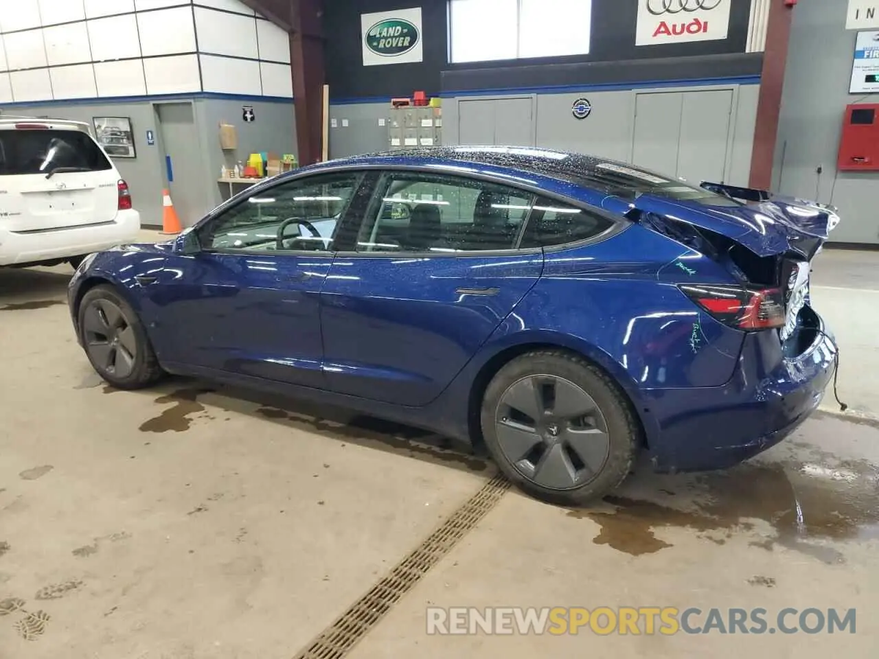 2 Photograph of a damaged car 5YJ3E1EA0MF922796 TESLA MODEL 3 2021