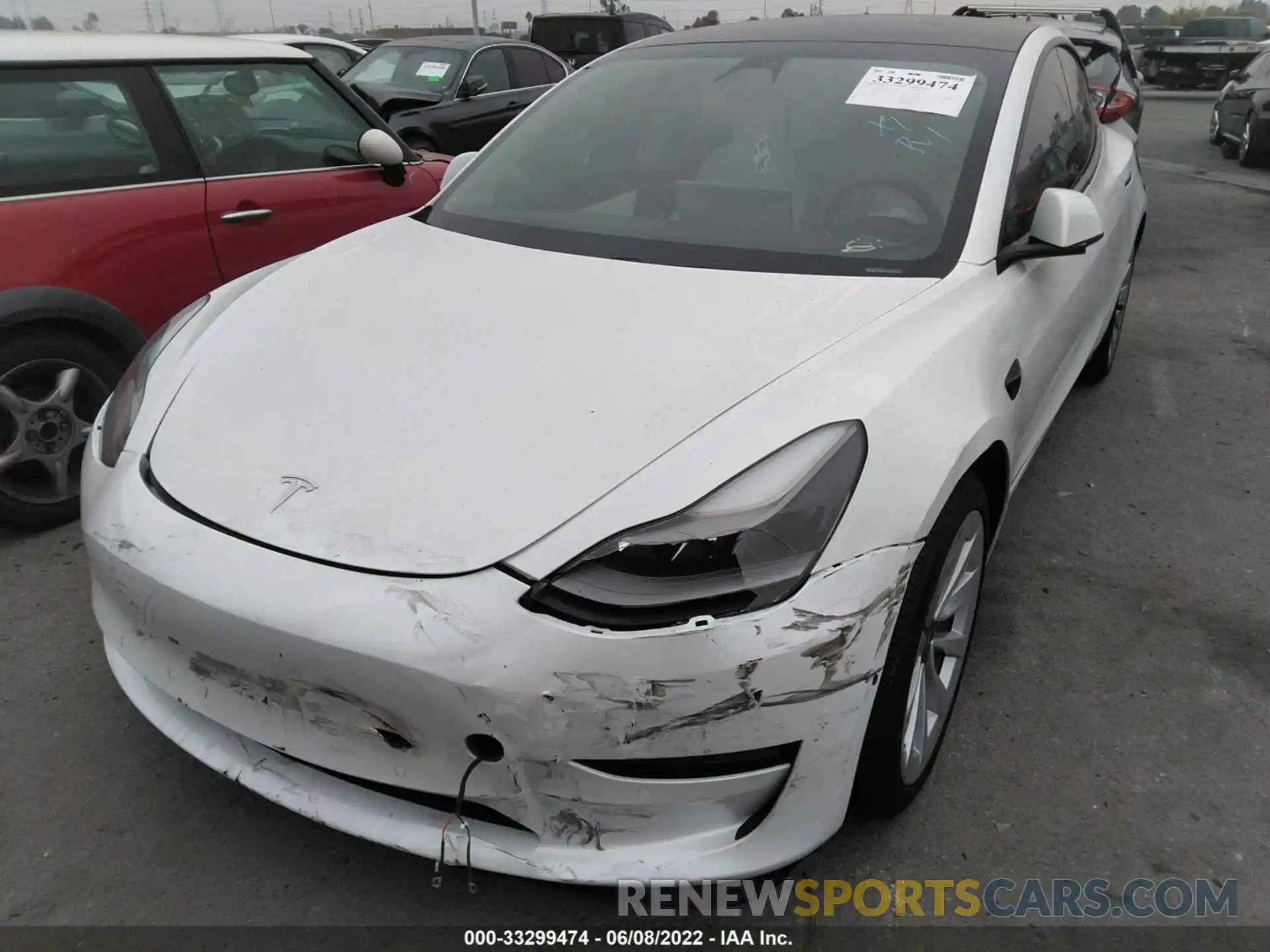 6 Photograph of a damaged car 5YJ3E1EA0MF927593 TESLA MODEL 3 2021