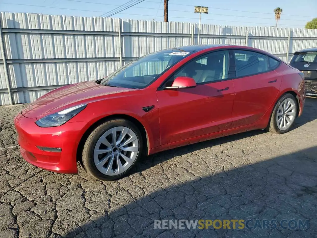 1 Photograph of a damaged car 5YJ3E1EA0MF939193 TESLA MODEL 3 2021