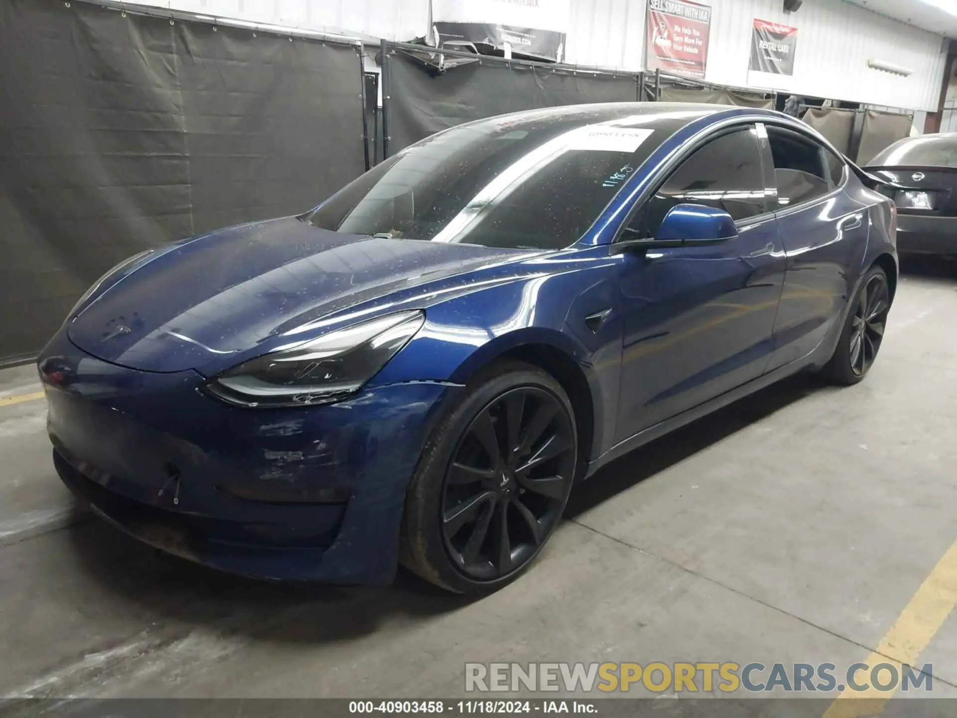 2 Photograph of a damaged car 5YJ3E1EA0MF940179 TESLA MODEL 3 2021