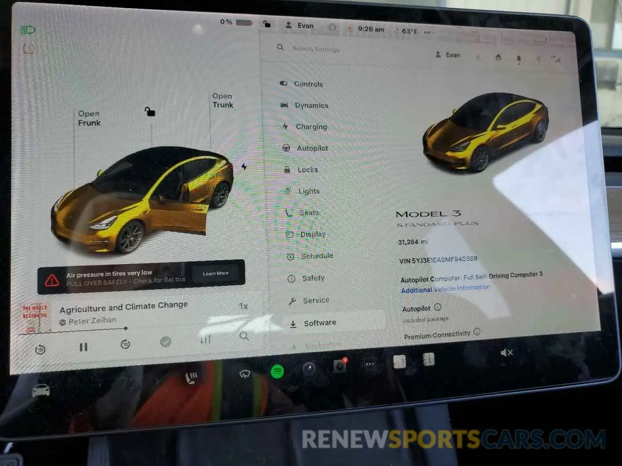 9 Photograph of a damaged car 5YJ3E1EA0MF940389 TESLA MODEL 3 2021
