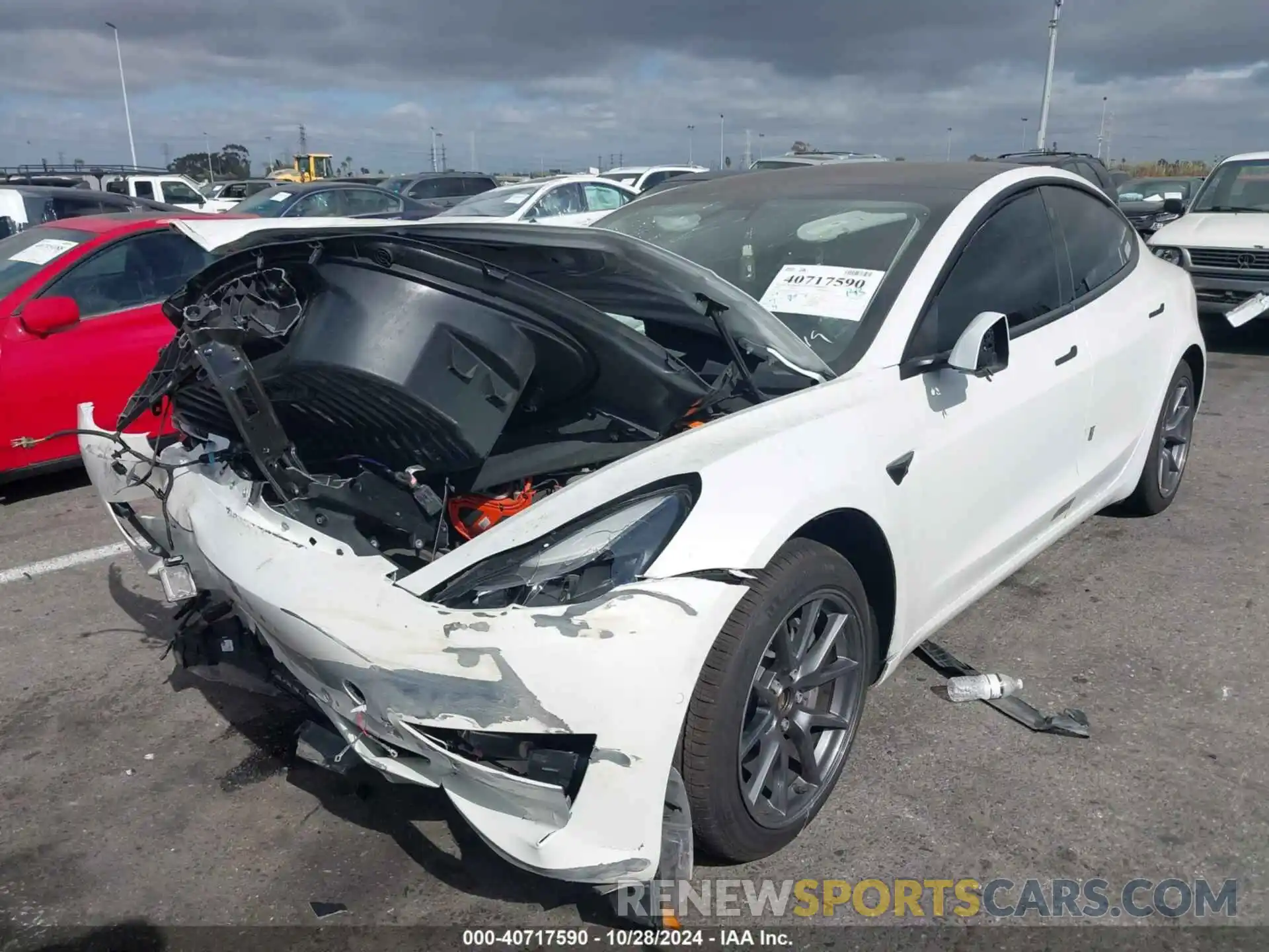 2 Photograph of a damaged car 5YJ3E1EA0MF940540 TESLA MODEL 3 2021