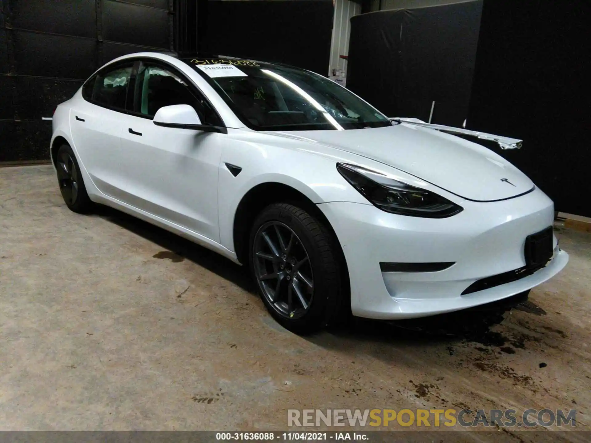 1 Photograph of a damaged car 5YJ3E1EA0MF961193 TESLA MODEL 3 2021