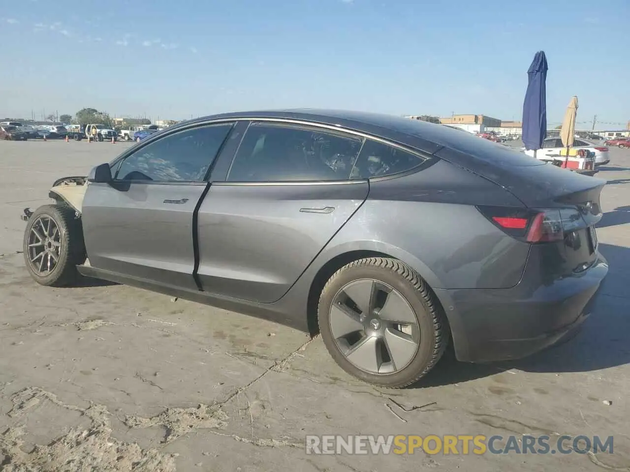 2 Photograph of a damaged car 5YJ3E1EA0MF976700 TESLA MODEL 3 2021