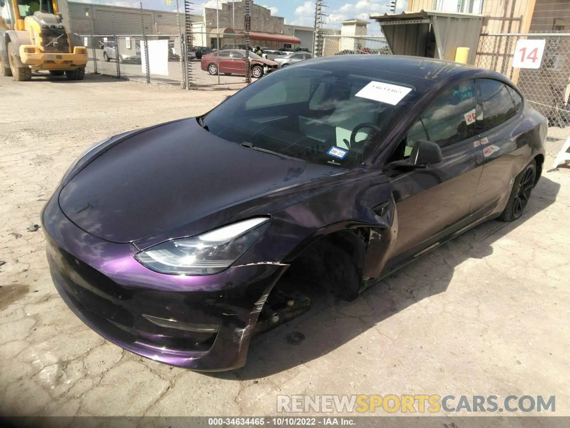 2 Photograph of a damaged car 5YJ3E1EA0MF982948 TESLA MODEL 3 2021