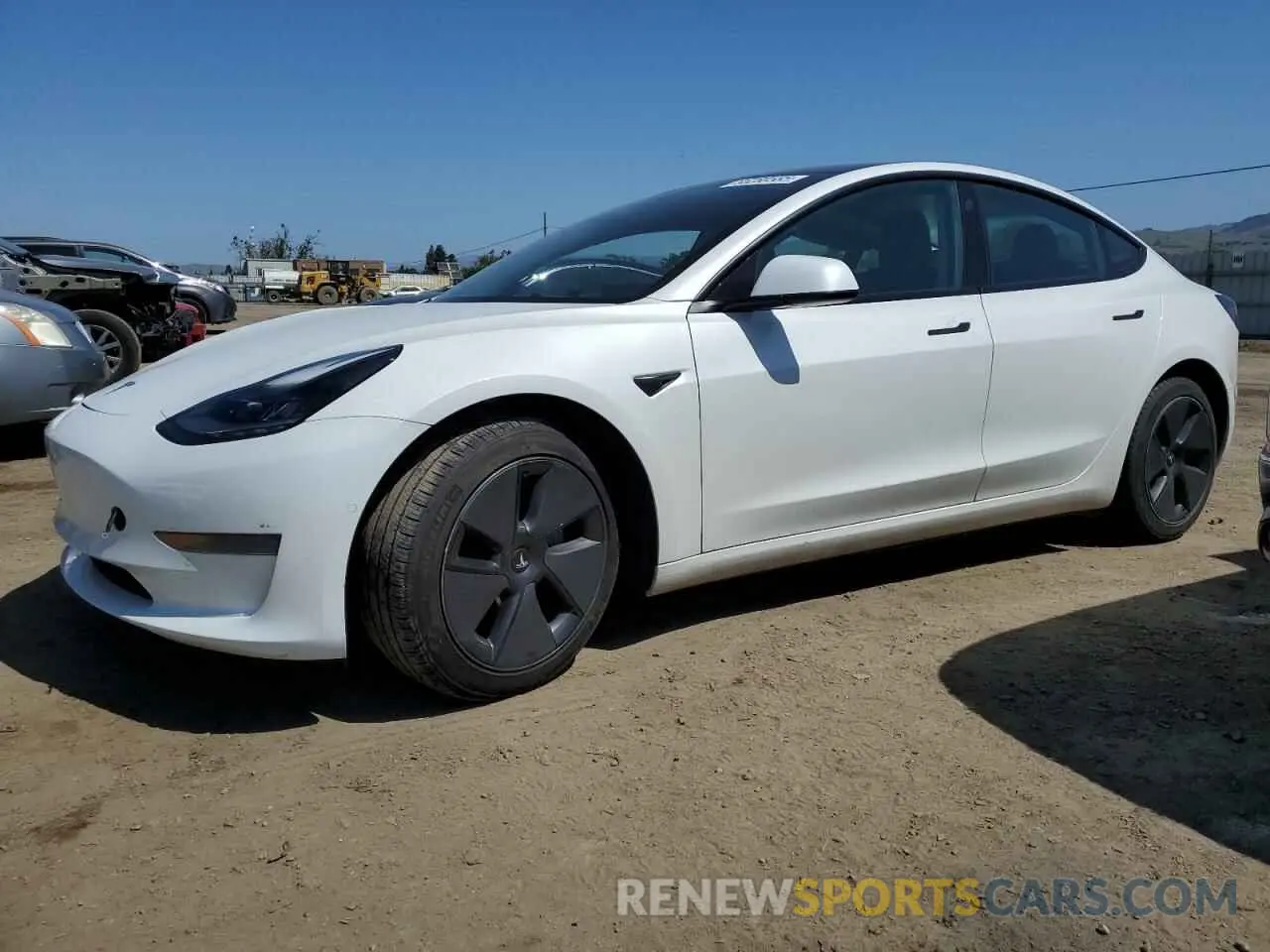 1 Photograph of a damaged car 5YJ3E1EA0MF985574 TESLA MODEL 3 2021