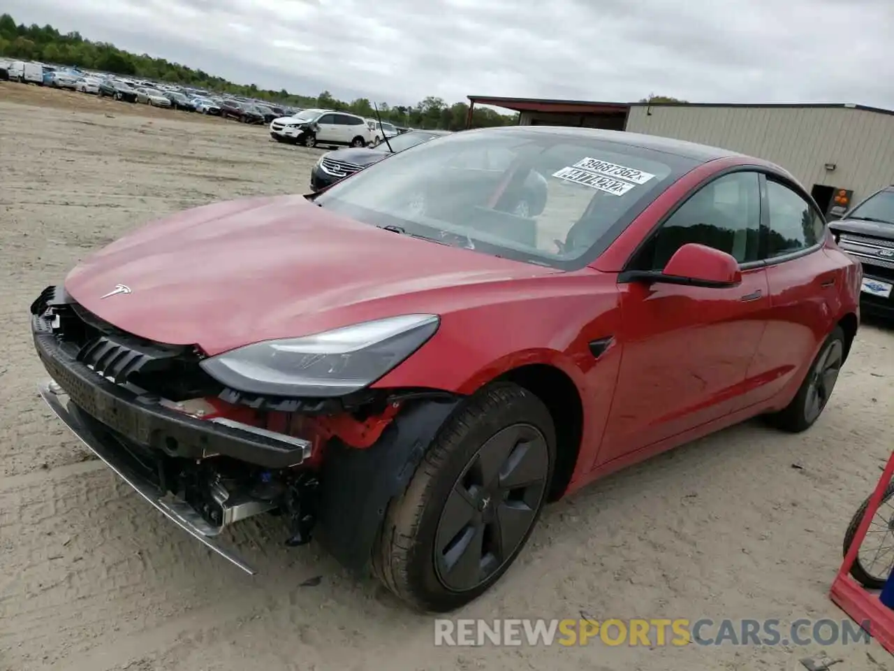 2 Photograph of a damaged car 5YJ3E1EA0MF991472 TESLA MODEL 3 2021