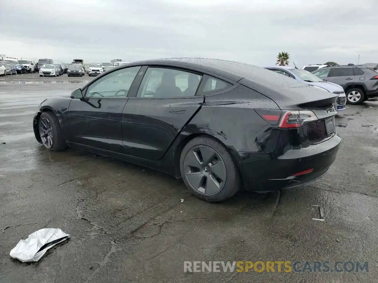 2 Photograph of a damaged car 5YJ3E1EA1MF002207 TESLA MODEL 3 2021