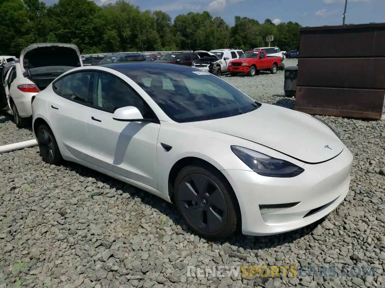 1 Photograph of a damaged car 5YJ3E1EA1MF027365 TESLA MODEL 3 2021