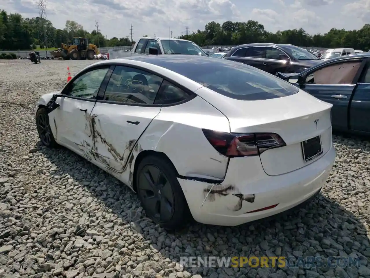 3 Photograph of a damaged car 5YJ3E1EA1MF027365 TESLA MODEL 3 2021