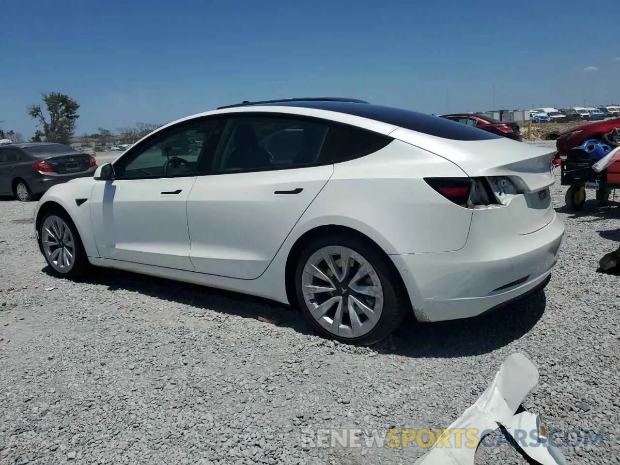 2 Photograph of a damaged car 5YJ3E1EA1MF031934 TESLA MODEL 3 2021