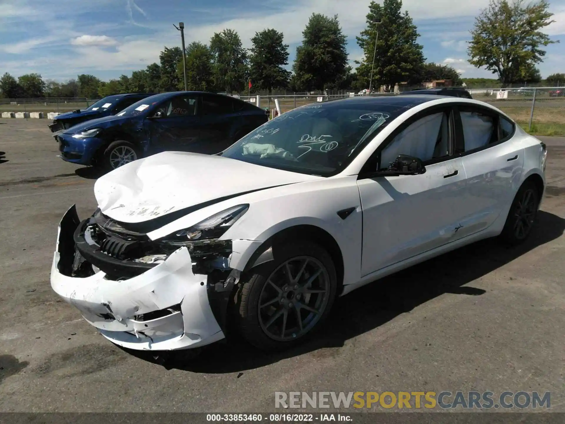 2 Photograph of a damaged car 5YJ3E1EA1MF060625 TESLA MODEL 3 2021