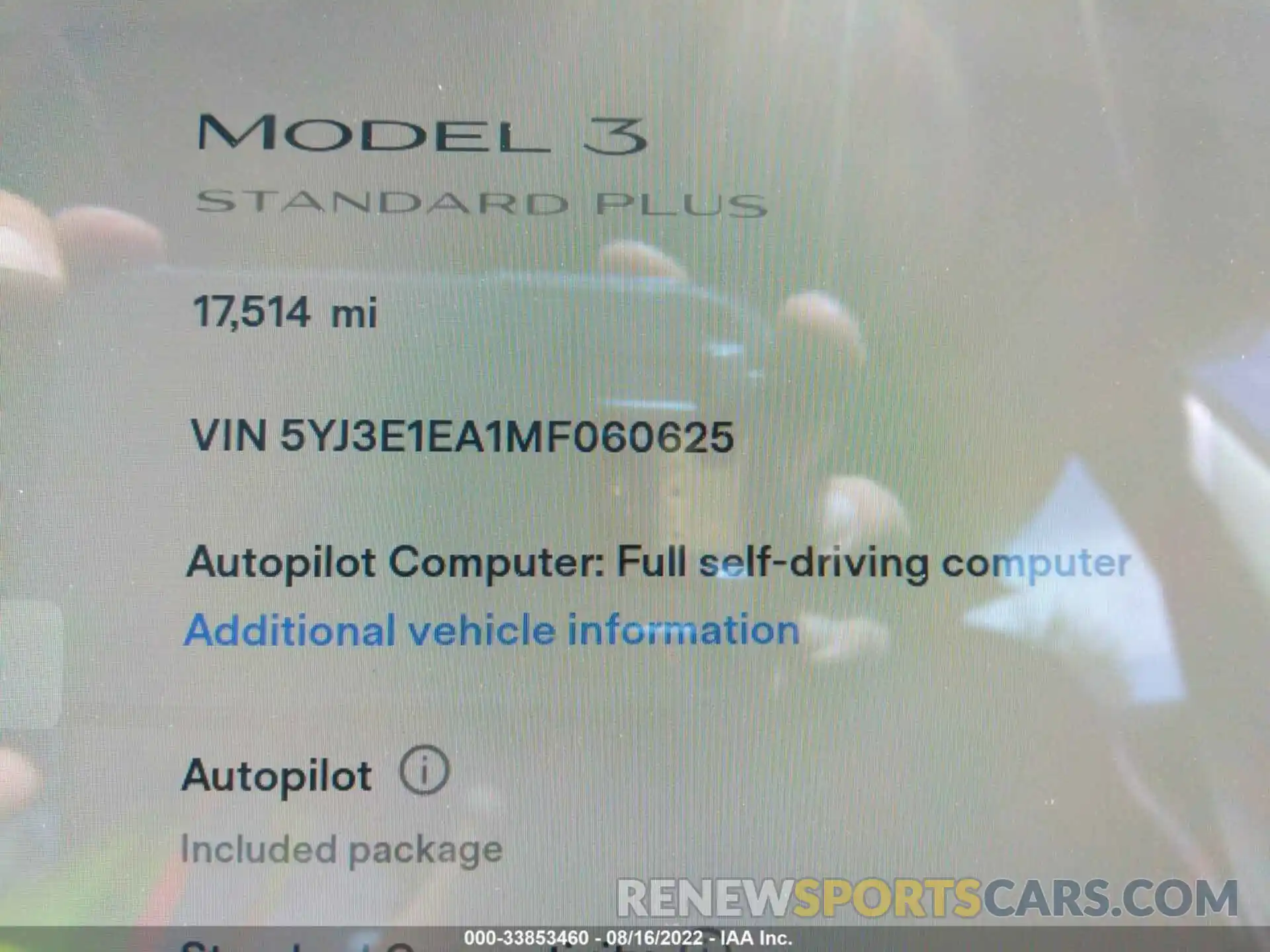 7 Photograph of a damaged car 5YJ3E1EA1MF060625 TESLA MODEL 3 2021