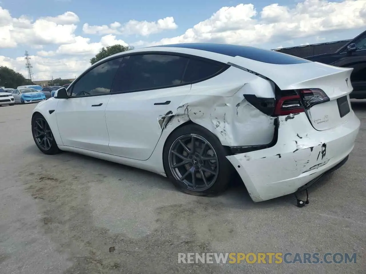 2 Photograph of a damaged car 5YJ3E1EA1MF064335 TESLA MODEL 3 2021