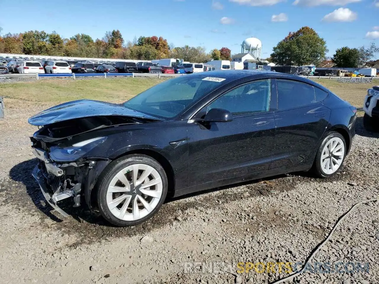 1 Photograph of a damaged car 5YJ3E1EA1MF064514 TESLA MODEL 3 2021