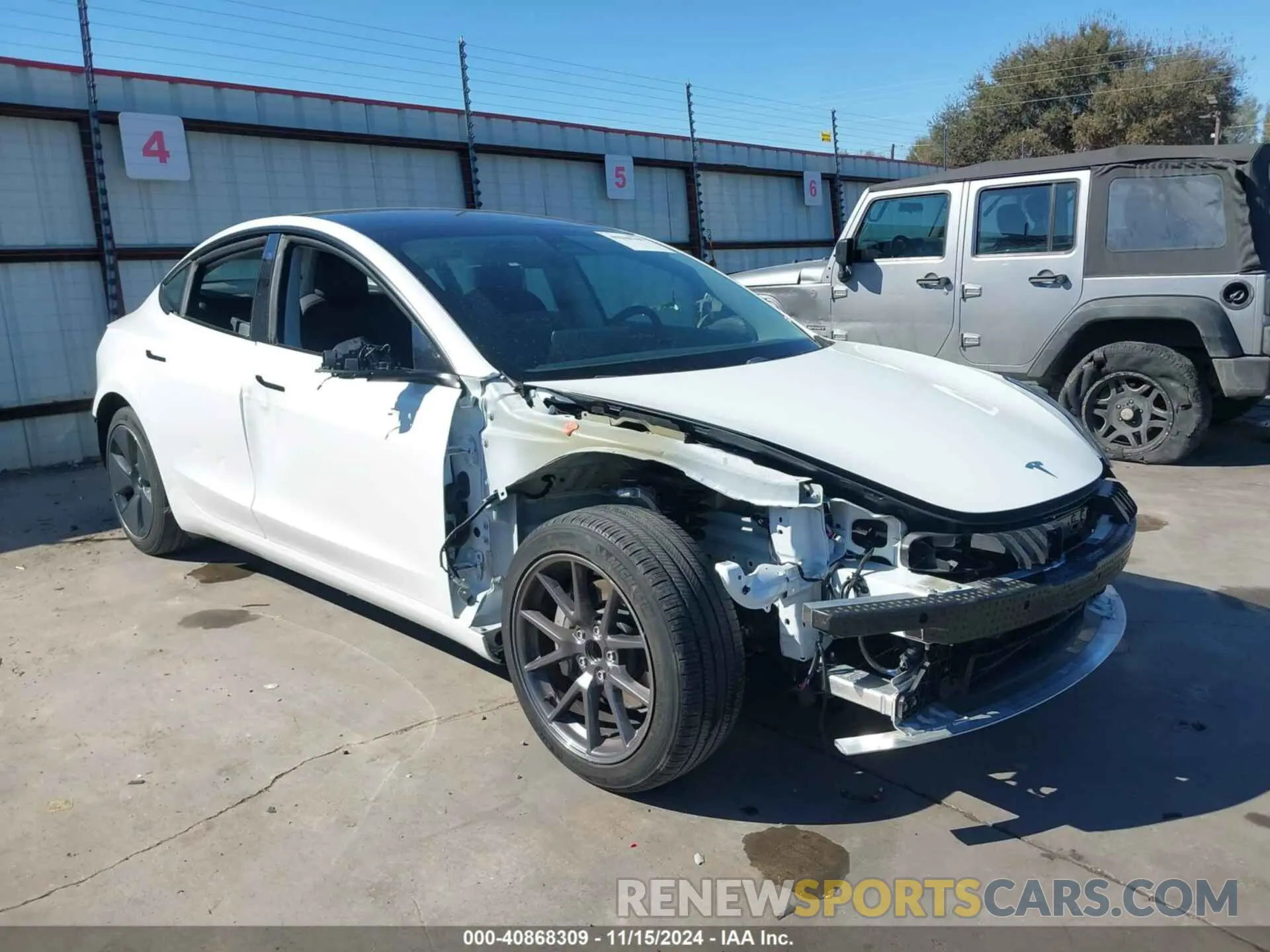 1 Photograph of a damaged car 5YJ3E1EA1MF065808 TESLA MODEL 3 2021