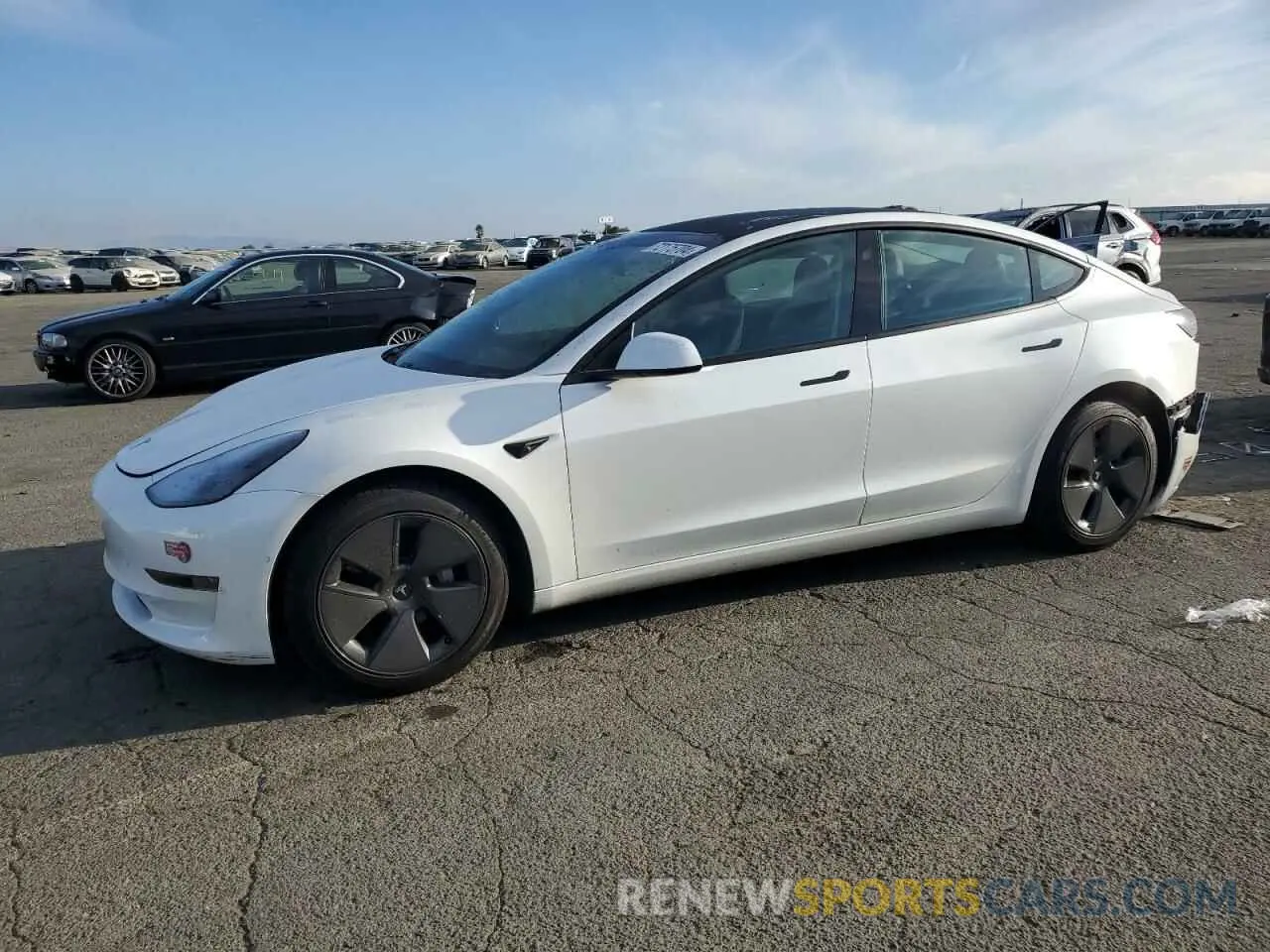 1 Photograph of a damaged car 5YJ3E1EA1MF070734 TESLA MODEL 3 2021