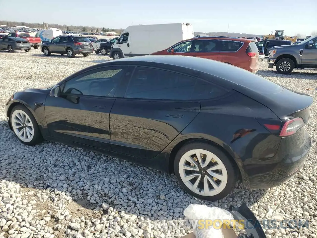 2 Photograph of a damaged car 5YJ3E1EA1MF077201 TESLA MODEL 3 2021