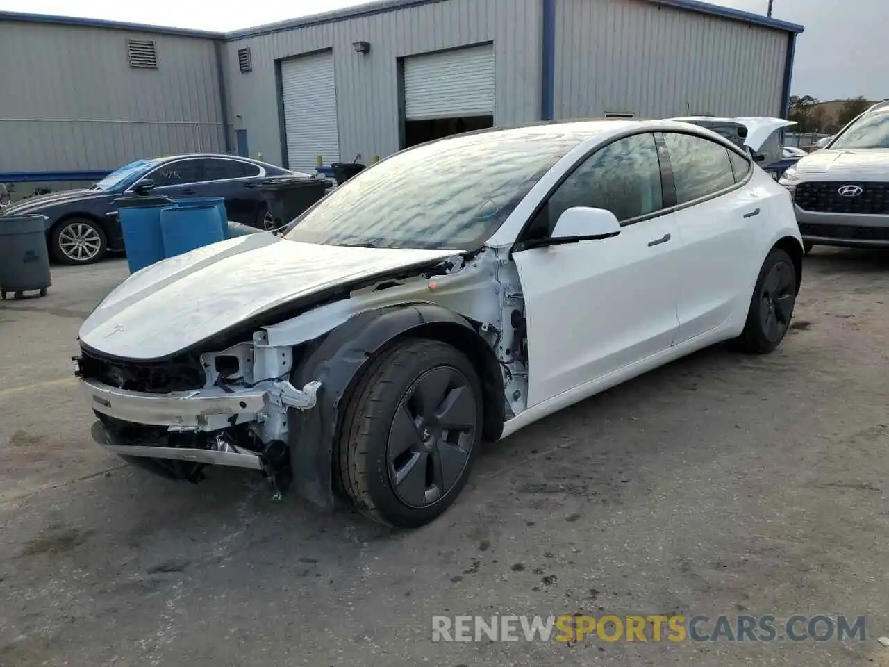 1 Photograph of a damaged car 5YJ3E1EA1MF085752 TESLA MODEL 3 2021