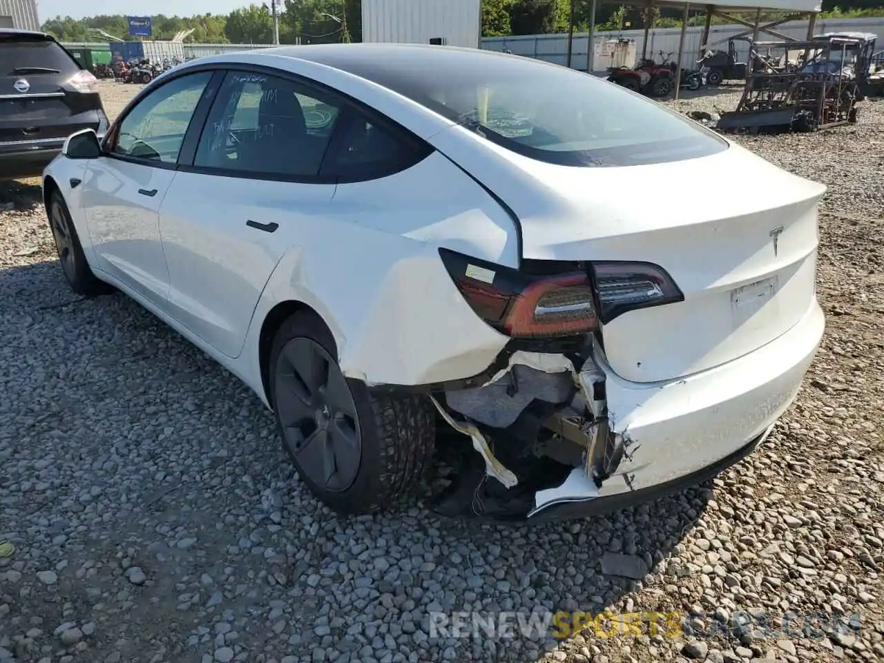 3 Photograph of a damaged car 5YJ3E1EA1MF086027 TESLA MODEL 3 2021