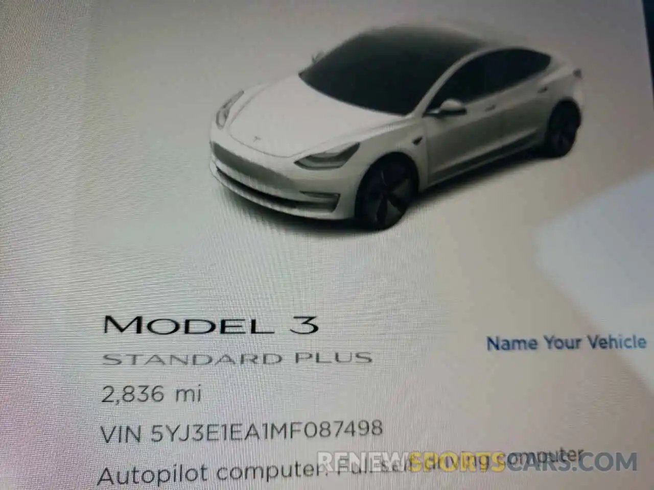 8 Photograph of a damaged car 5YJ3E1EA1MF087498 TESLA MODEL 3 2021