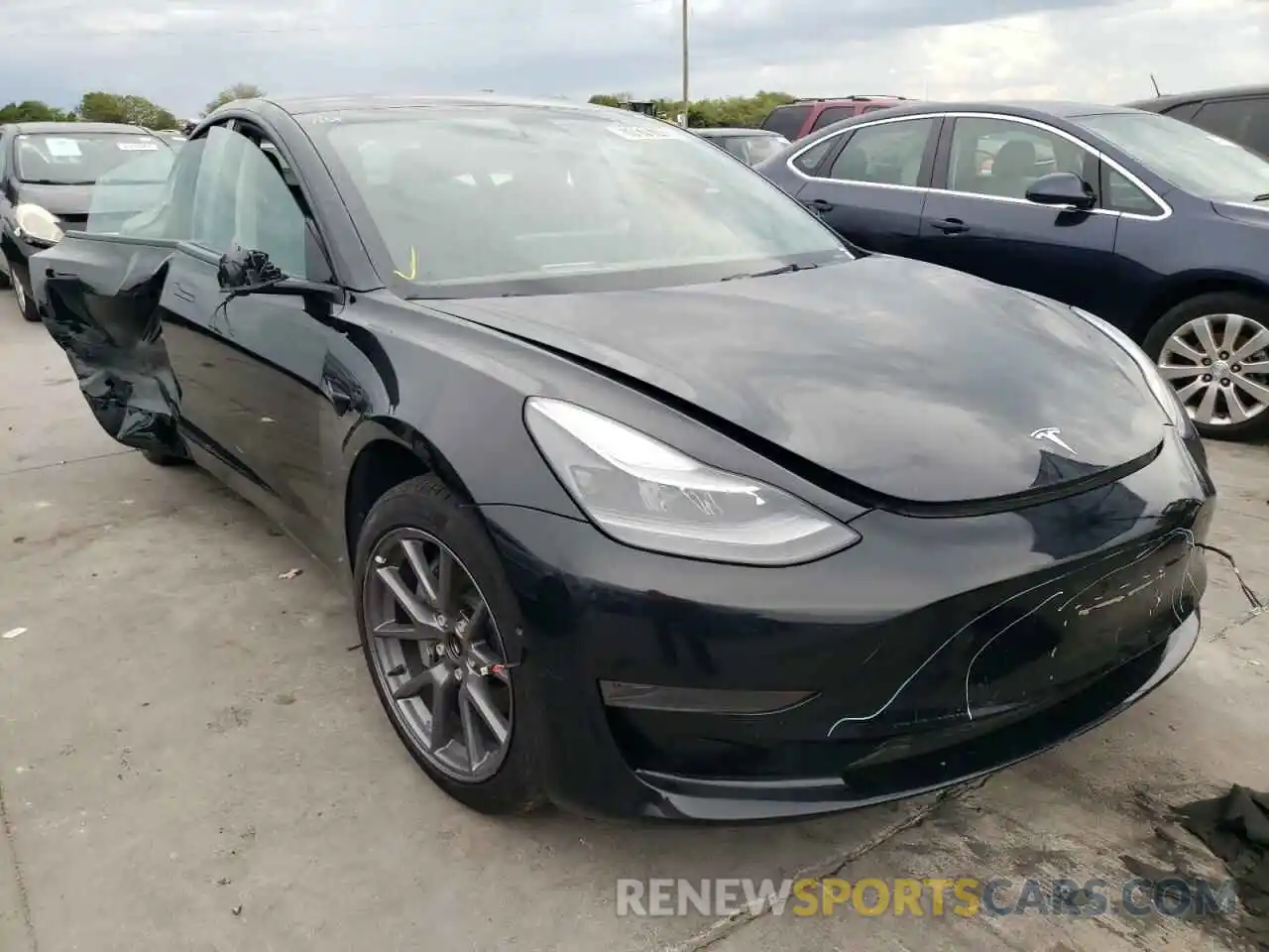 1 Photograph of a damaged car 5YJ3E1EA1MF088960 TESLA MODEL 3 2021