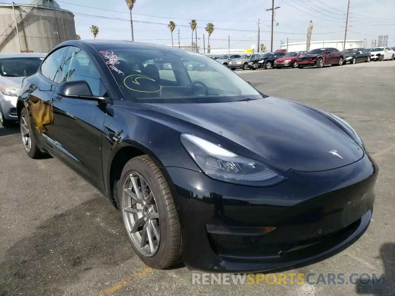 1 Photograph of a damaged car 5YJ3E1EA1MF091700 TESLA MODEL 3 2021