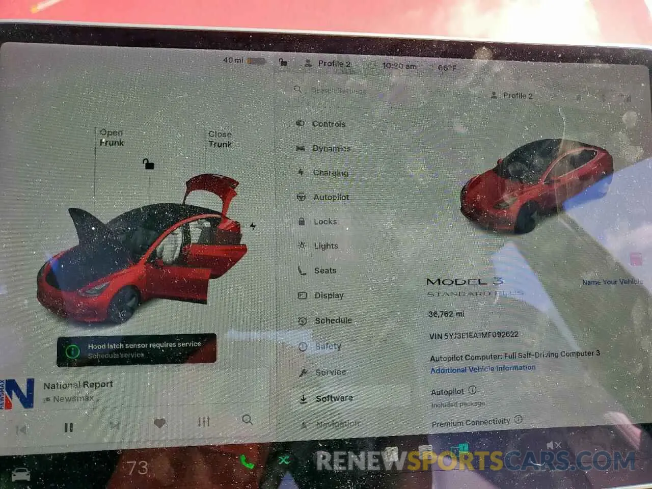 9 Photograph of a damaged car 5YJ3E1EA1MF092622 TESLA MODEL 3 2021