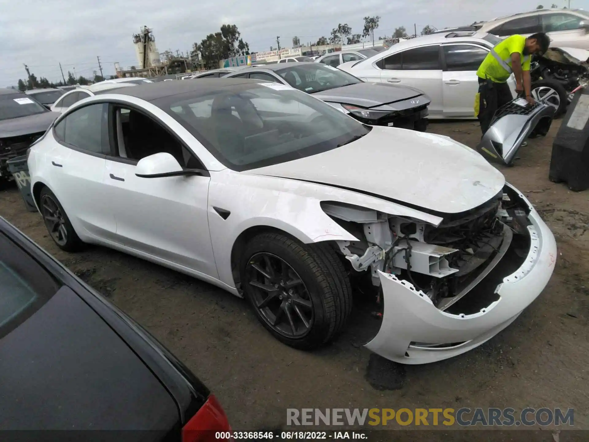 1 Photograph of a damaged car 5YJ3E1EA1MF095696 TESLA MODEL 3 2021