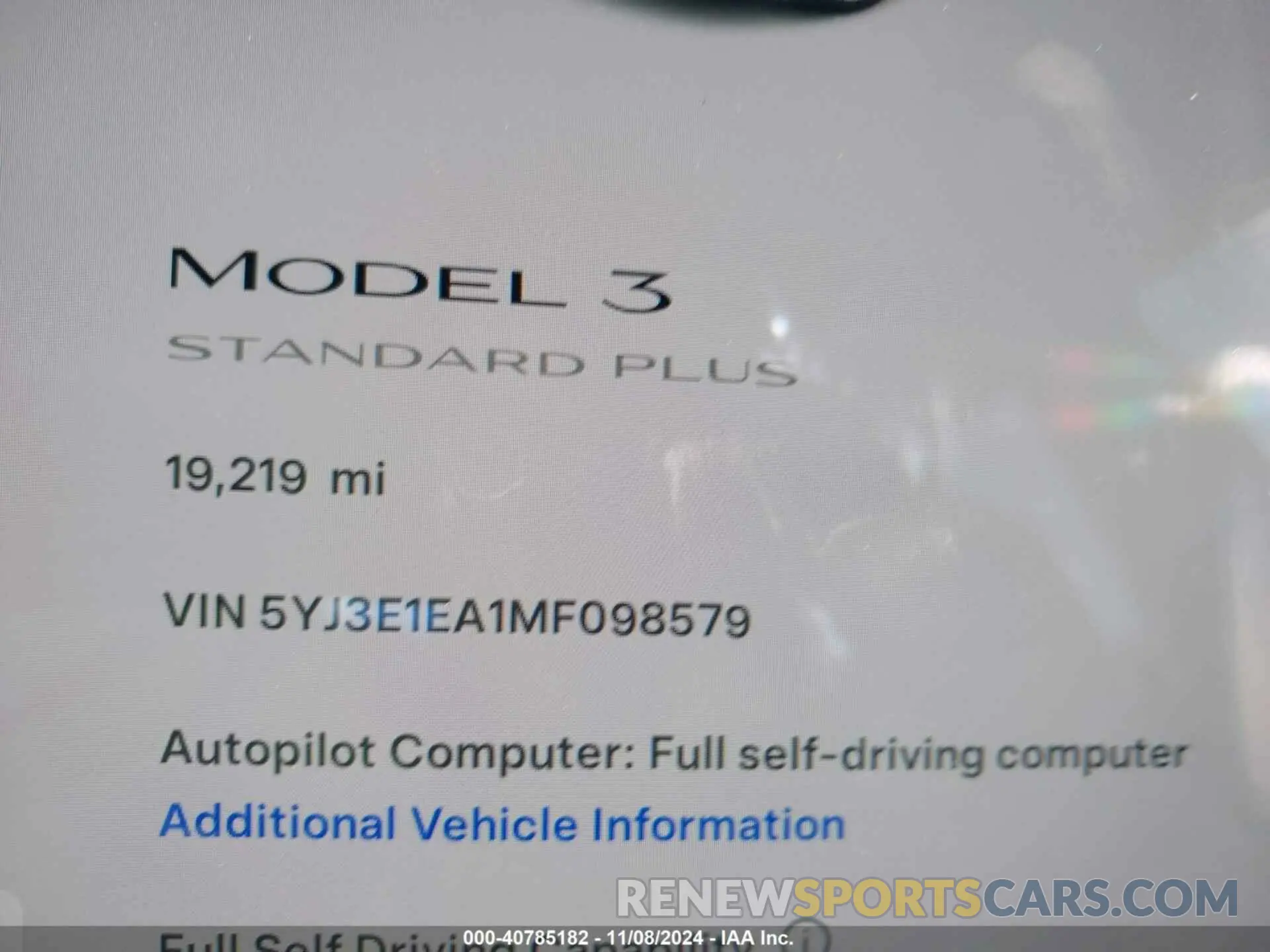 7 Photograph of a damaged car 5YJ3E1EA1MF098579 TESLA MODEL 3 2021