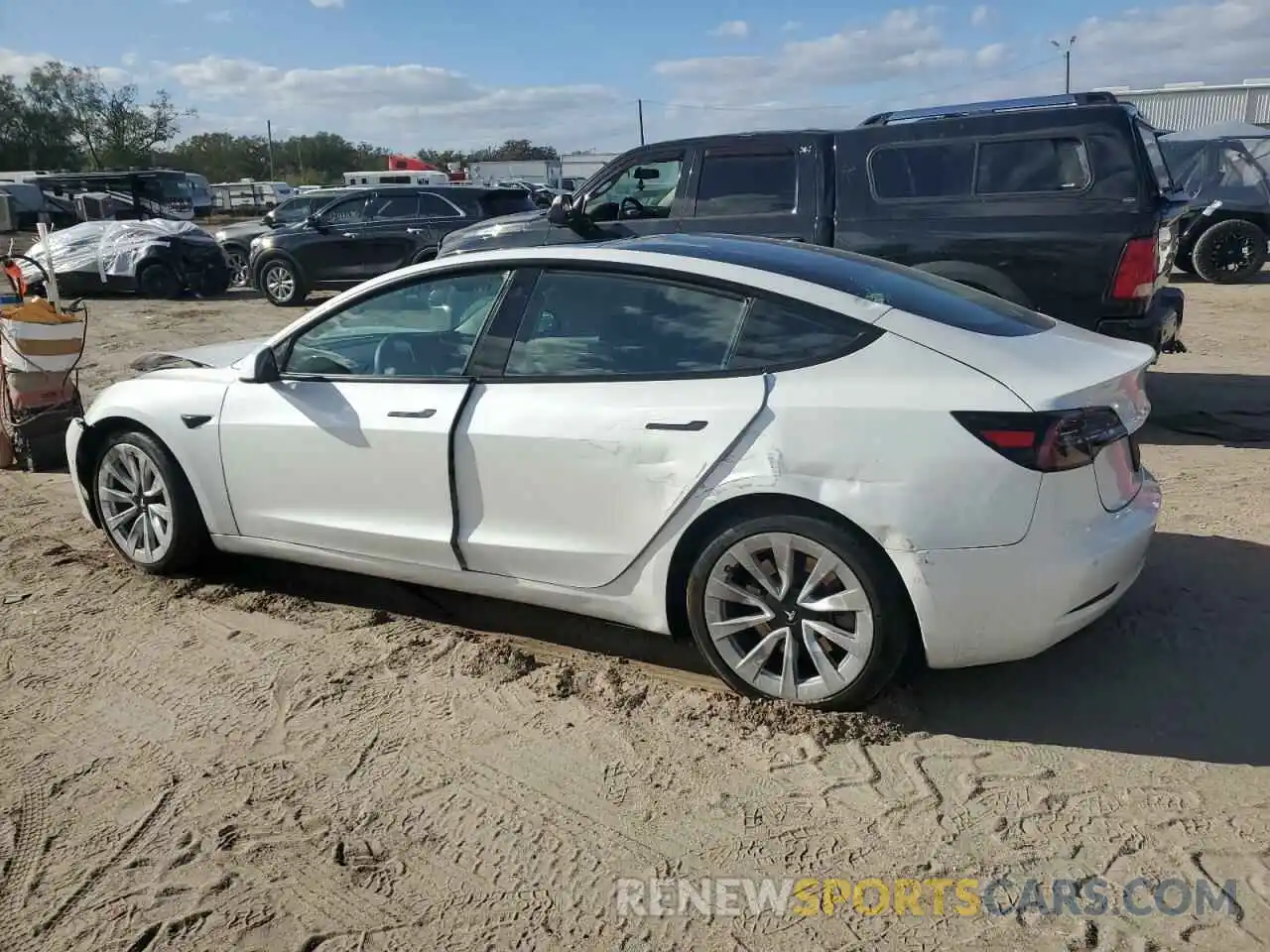 2 Photograph of a damaged car 5YJ3E1EA1MF856758 TESLA MODEL 3 2021