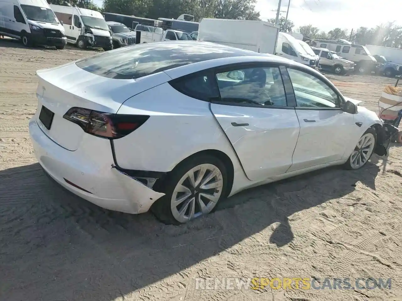 3 Photograph of a damaged car 5YJ3E1EA1MF856758 TESLA MODEL 3 2021