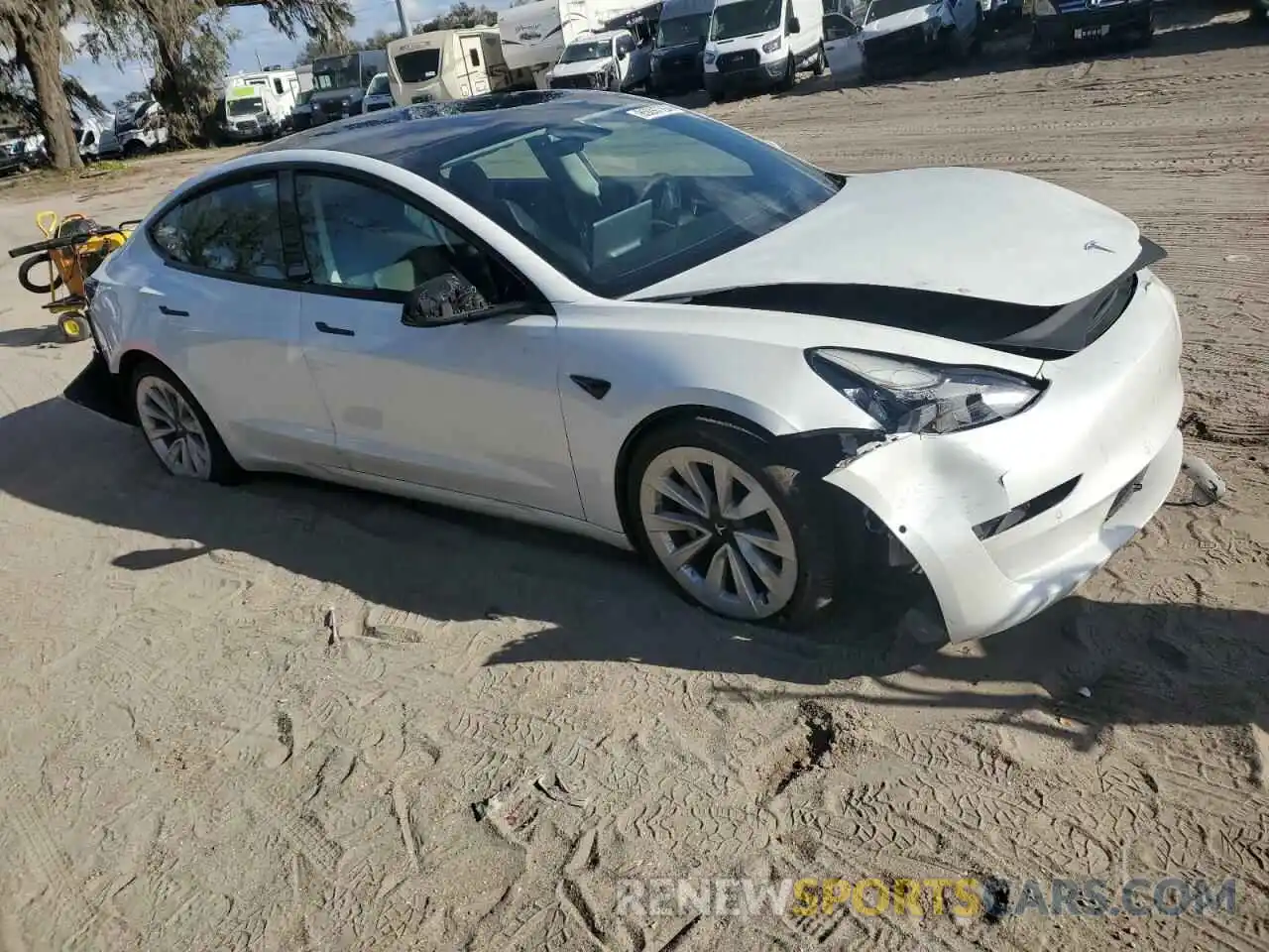 4 Photograph of a damaged car 5YJ3E1EA1MF856758 TESLA MODEL 3 2021