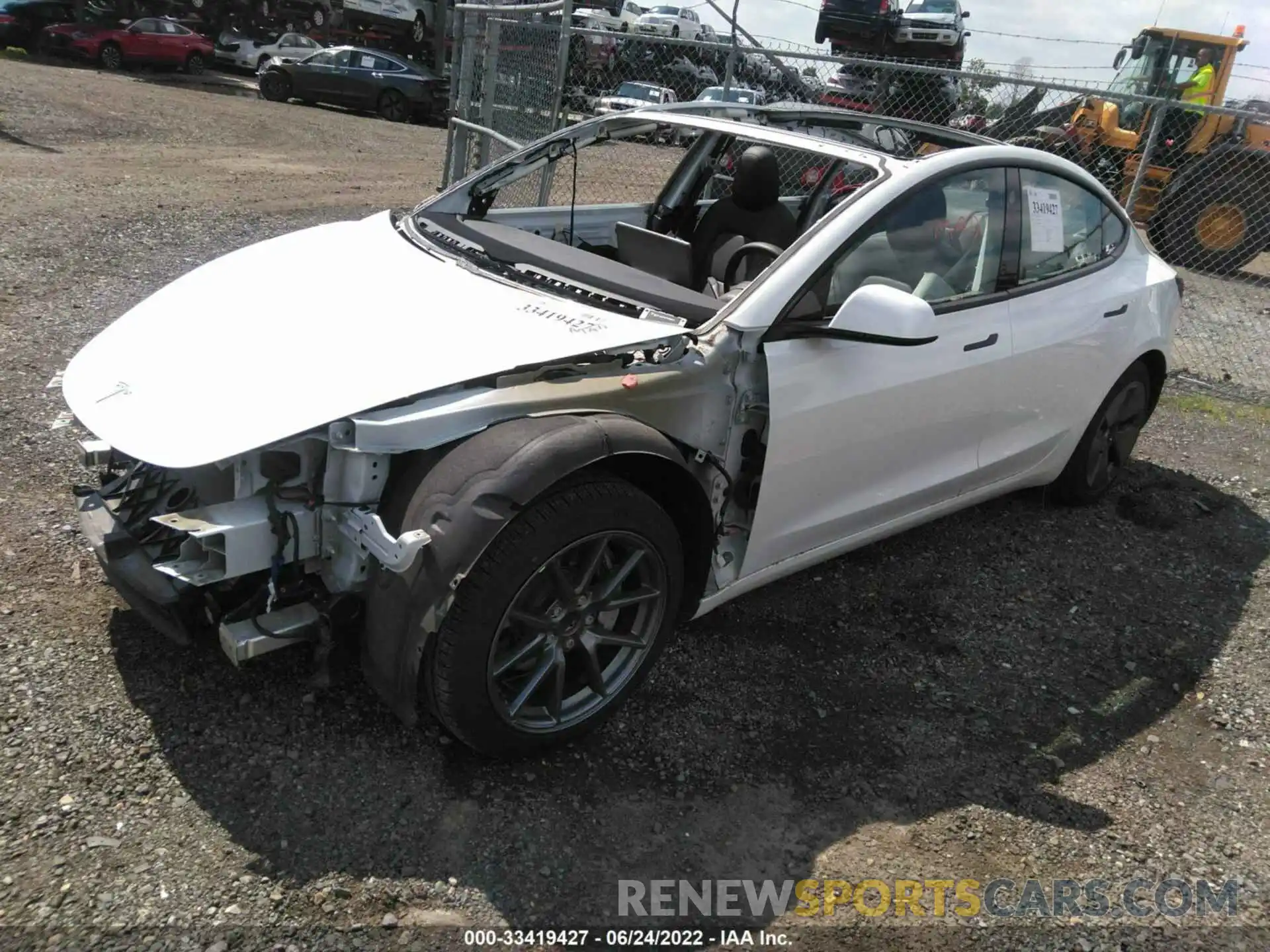 2 Photograph of a damaged car 5YJ3E1EA1MF859840 TESLA MODEL 3 2021