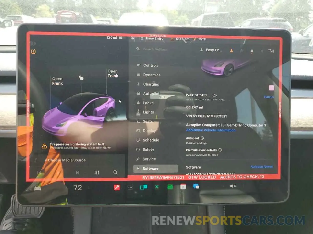 9 Photograph of a damaged car 5YJ3E1EA1MF871521 TESLA MODEL 3 2021