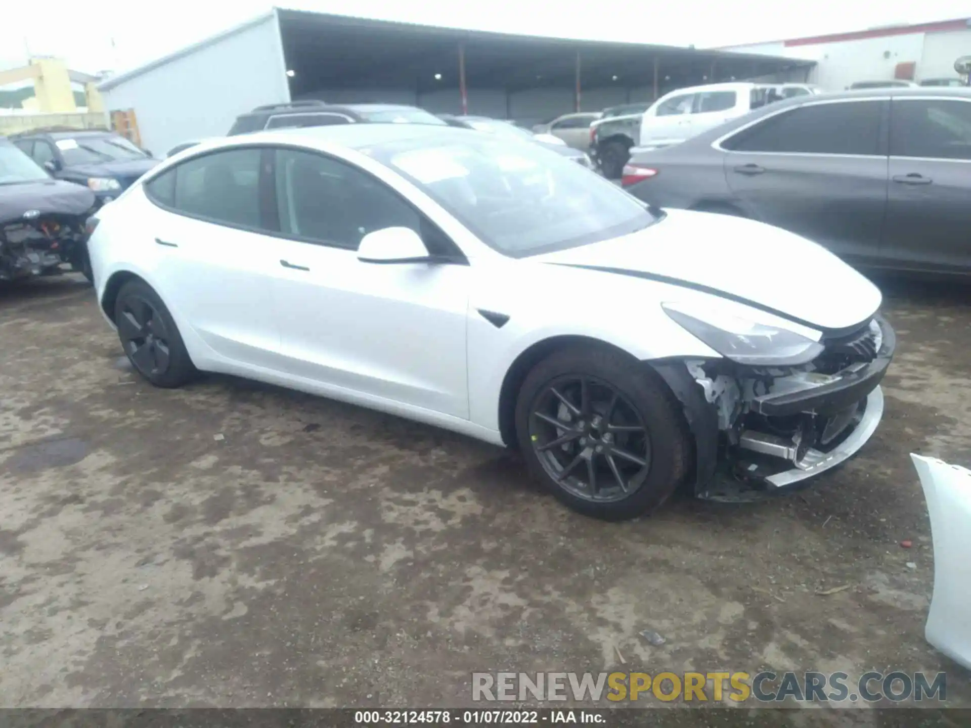 1 Photograph of a damaged car 5YJ3E1EA1MF873849 TESLA MODEL 3 2021