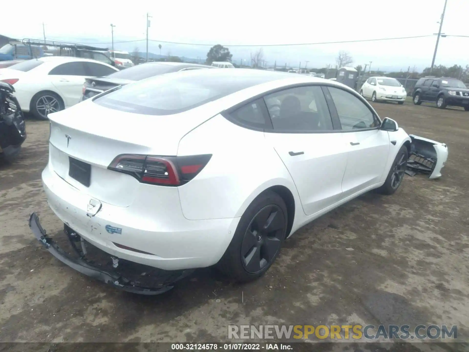 4 Photograph of a damaged car 5YJ3E1EA1MF873849 TESLA MODEL 3 2021