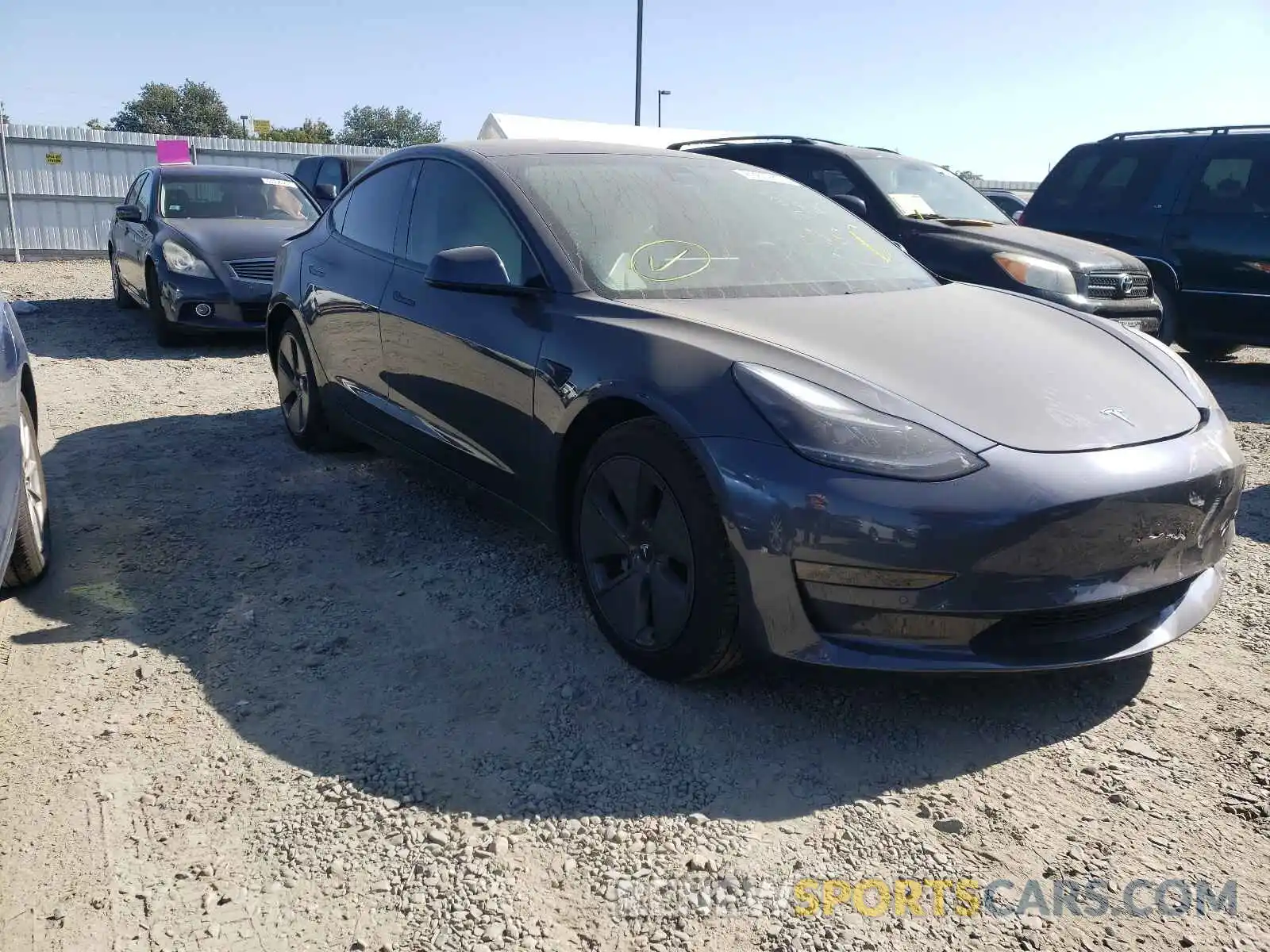 1 Photograph of a damaged car 5YJ3E1EA1MF877416 TESLA MODEL 3 2021