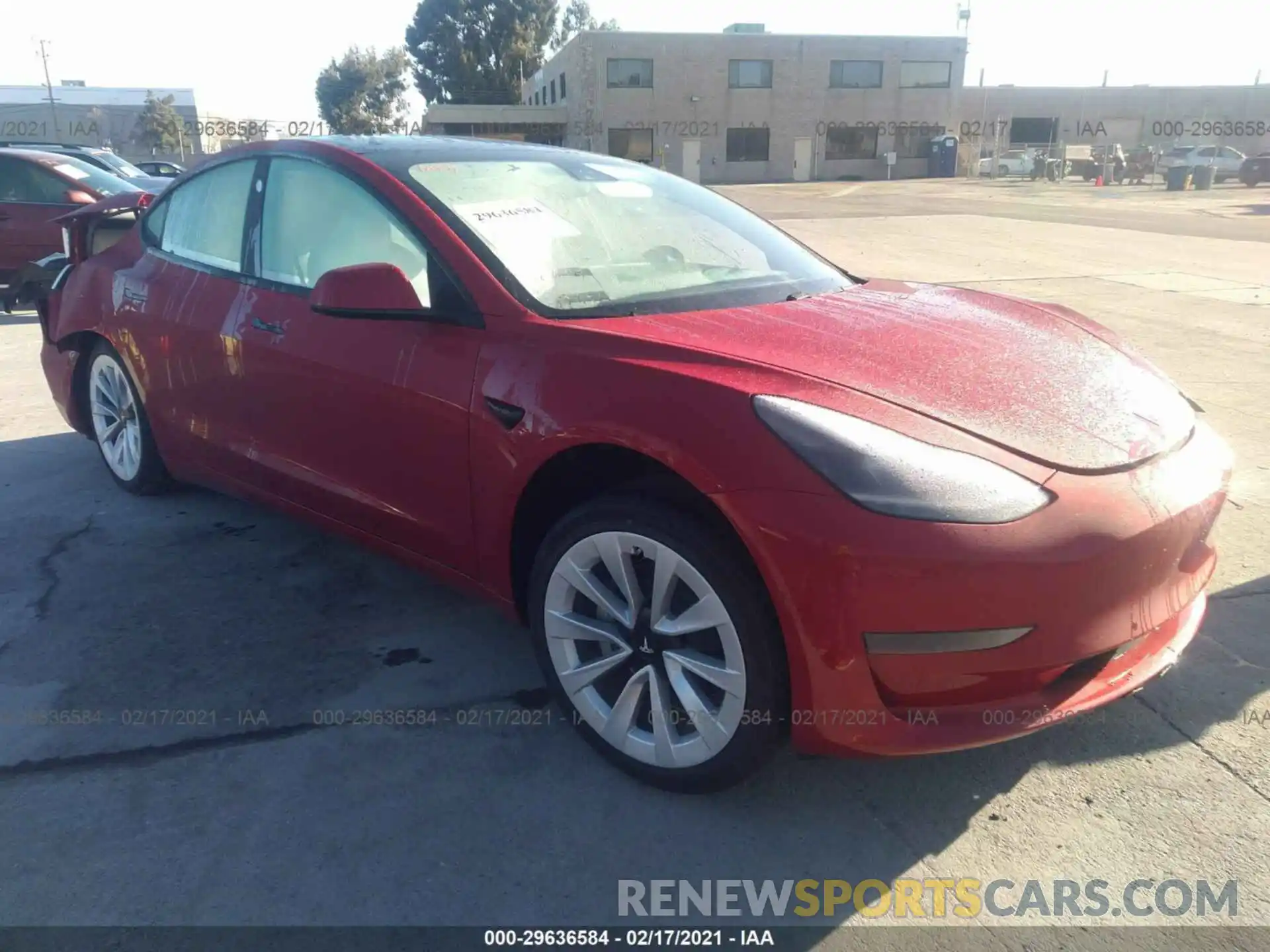 1 Photograph of a damaged car 5YJ3E1EA1MF877531 TESLA MODEL 3 2021