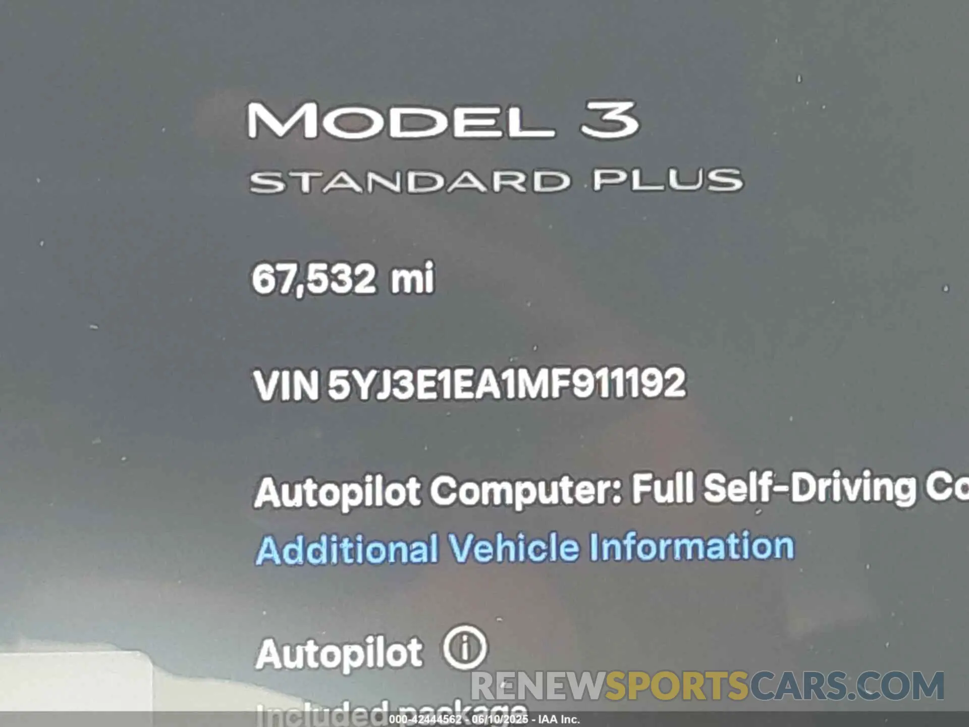 15 Photograph of a damaged car 5YJ3E1EA1MF911192 TESLA MODEL 3 2021