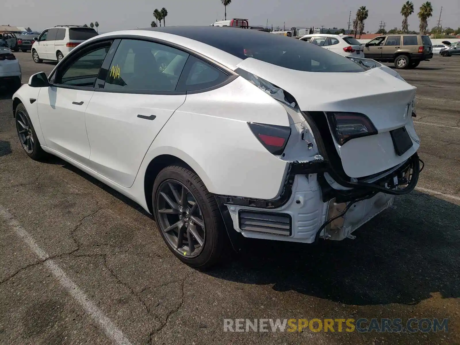 3 Photograph of a damaged car 5YJ3E1EA1MF940241 TESLA MODEL 3 2021