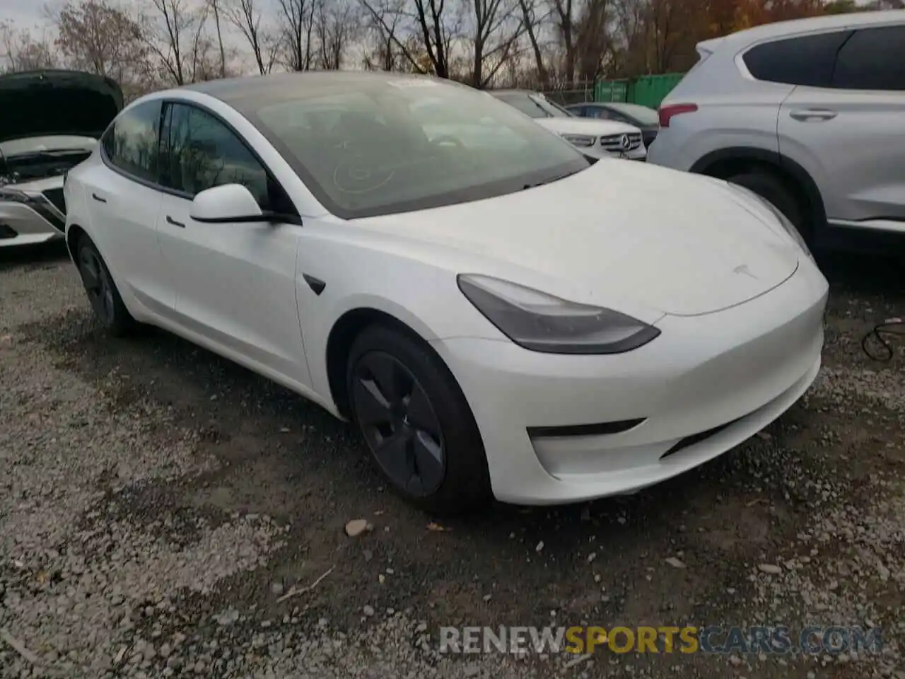 1 Photograph of a damaged car 5YJ3E1EA1MF961235 TESLA MODEL 3 2021